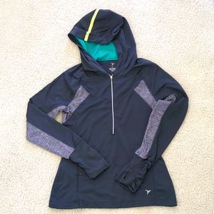 Fitted 3/4 zip Workout Hoodie